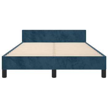 Bettgestell ohne Matratze Dunkelblau 120x190 cm Samt