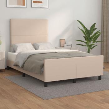 ARDEBO.de - Bettgestell ohne Matratze Cappuccino-Braun 120x190cm Kunstleder
