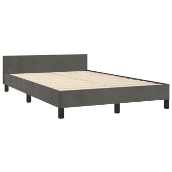 Bettgestell ohne Matratze Dunkelgrau 120x190 cm Samt