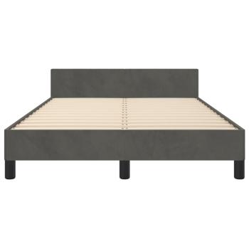 Bettgestell ohne Matratze Dunkelgrau 120x190 cm Samt