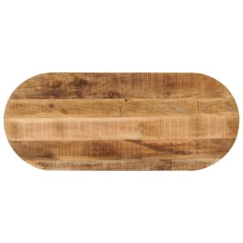 ARDEBO.de - Tischplatte 100x50x3,8 cm Oval Raues Massives Mangoholz