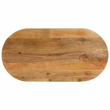 ARDEBO.de - Tischplatte 140x60x3,8 cm Oval Massivholz Mango