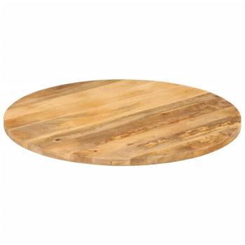 Tischplatte Ø 70x2,5 cm Rund Massivholz Mango