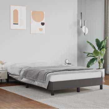 ARDEBO.de - Bettgestell ohne Matratze Grau 120x190 cm Kunstleder