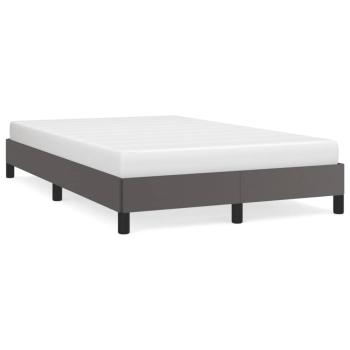 Bettgestell ohne Matratze Grau 120x190 cm Kunstleder
