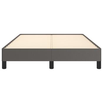 Bettgestell ohne Matratze Grau 120x190 cm Kunstleder