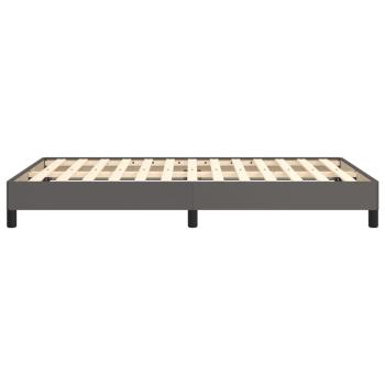 Bettgestell ohne Matratze Grau 120x190 cm Kunstleder