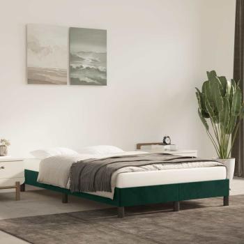 ARDEBO.de - Bettgestell ohne Matratze Dunkelgrün 120x190 cm Samt