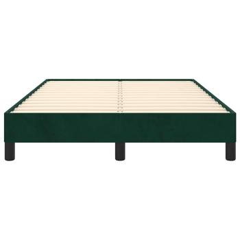 Bettgestell ohne Matratze Dunkelgrün 120x190 cm Samt