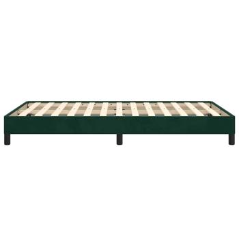 Bettgestell ohne Matratze Dunkelgrün 120x190 cm Samt