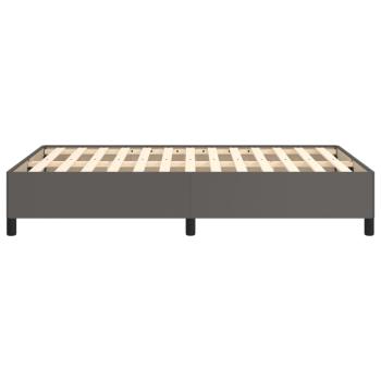 Bettgestell ohne Matratze Grau 120x190 cm Kunstleder
