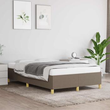 ARDEBO.de - Bettgestell ohne Matratze Taupe 120x190 cm Stoff