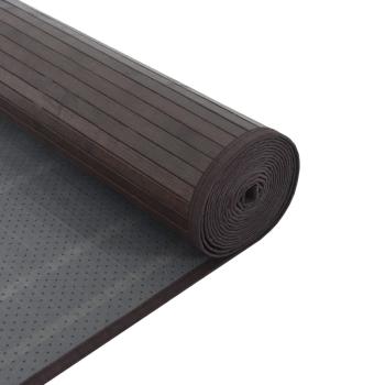Teppich Rechteckig Dunkelbraun 60x300 cm Bambus