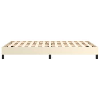 Bettgestell ohne Matratze Creme 120x190 cm Kunstleder