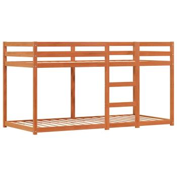Etagenbett ohne Matratze Braun & Schwarz 90x190 cm Massivholz Kiefer