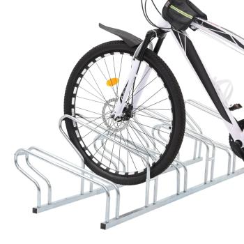 Fahrradständer für 6 Fahrräder Freistehend Verzinkter Stahl