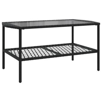 4-tlg. Garten-Sofagarnitur mit Kissen Schwarz Poly Rattan