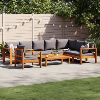 ARDEBO.de - 6-tlg. Garten-Sofagarnitur mit Kissen Massivholz Akazie