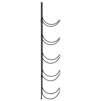 Wand-Weinregal für 5 Flaschen Schwarz Eisen