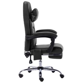 Massage-Bürostuhl Schwarz Kunstleder