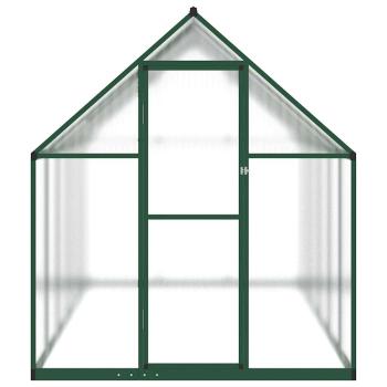 Gewächshaus mit Fundamentrahmen Grün 334x169x195 cm Aluminimum