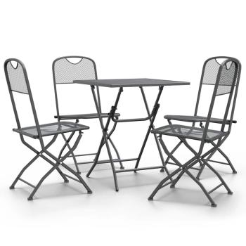 5-tlg. Garten-Essgruppe Streckmetall Anthrazit