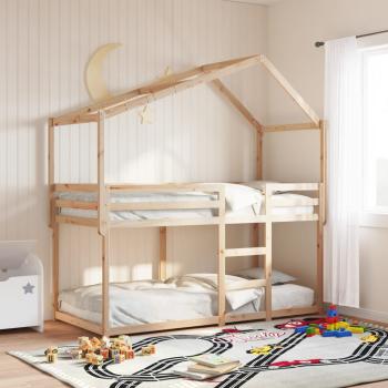 ARDEBO.de - Etagenbett ohne Matratze 90x200 cm Massivholz Kiefer