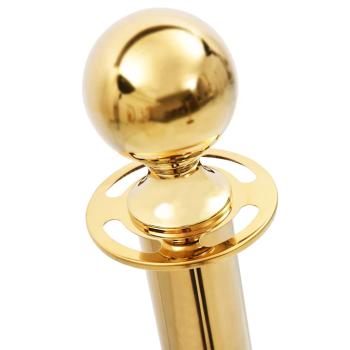 VIP Abgrenzungsständer 3-tlg. Edelstahl Golden