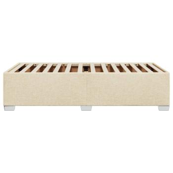 Bettgestell ohne Matratze Creme 80x200 cm Stoff