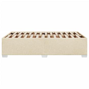 Bettgestell ohne Matratze Creme 120x190 cm Stoff