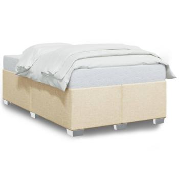 Bettgestell ohne Matratze Creme 120x200 cm Stoff