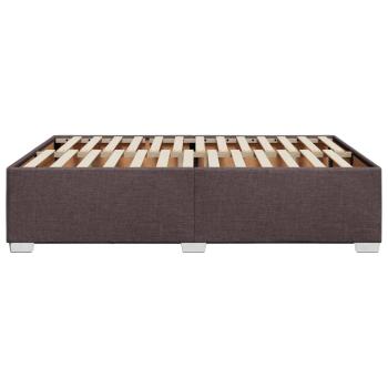 Bettgestell ohne Matratze Dunkelbraun 140x200 cm Stoff
