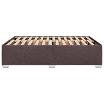 Bettgestell ohne Matratze Dunkelbraun 160x200 cm Stoff