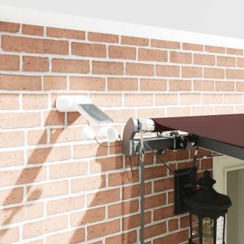 Markise Automatisch mit LEDs Braun 600x300 cm