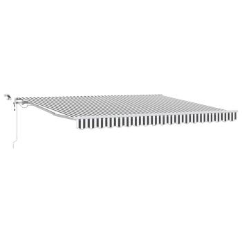 Markise Automatisch mit LED Anthrazit & Weiß 400x300 cm