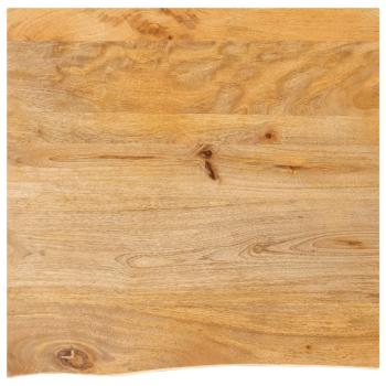 ARDEBO.de - Tischplatte mit Baumkante 60x60x3,8 cm Massivholz Mango