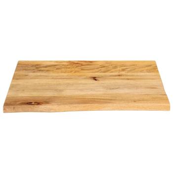 Tischplatte mit Baumkante 60x60x3,8 cm Massivholz Mango