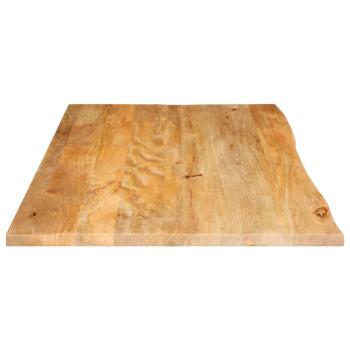 Tischplatte mit Baumkante 100x60x3,8 cm Massivholz Mango