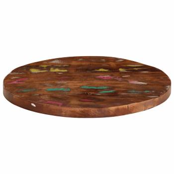 Tischplatte Ø 40x2,5 cm Rund Altholz Massiv