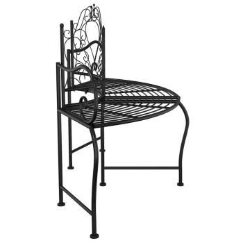 Baumbank 150 cm Schwarz Stahl