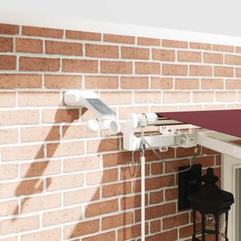 Markise Automatisch mit LED Weinrot 400x300 cm