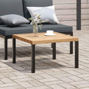 ARDEBO.de - Garten-Couchtisch Schwarz 65x65x40 cm Aluminium