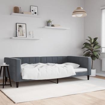 ARDEBO.de - Tagesbett Dunkelgrau 100x200 cm Samt