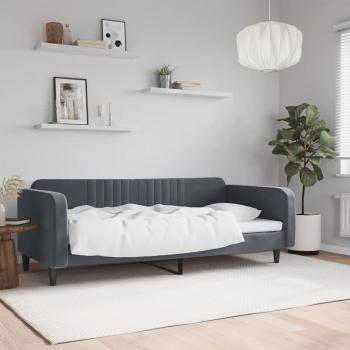 ARDEBO.de - Tagesbett Dunkelgrau 100x200 cm Samt