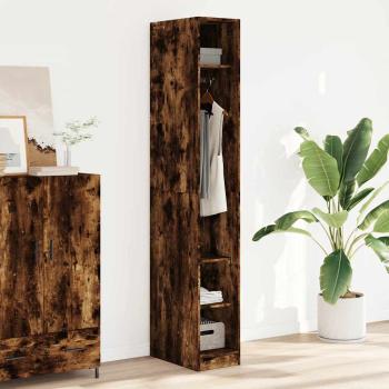ARDEBO.de - Kleiderschrank Räuchereiche 30x50x200 cm Holzwerkstoff
