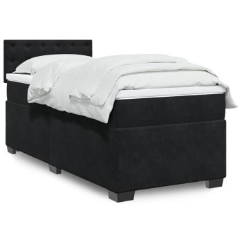 ARDEBO.de - Boxspringbett mit Matratze Schwarz 90x200 cm Samt