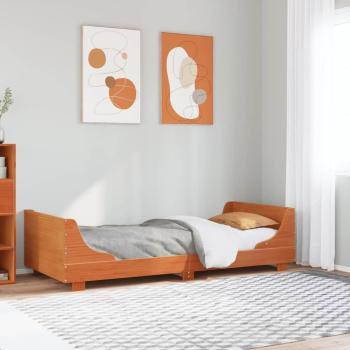 ARDEBO.de - Massivholzbett ohne Matratze Wachsbraun 90x190 cm Kiefernholz