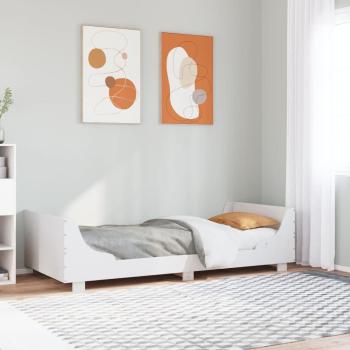 ARDEBO.de - Massivholzbett ohne Matratze Weiß 75x190 cm Kiefernholz