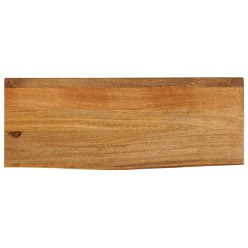 ARDEBO.de - Tischplatte mit Baumkante 80x20x2,5 cm Massivholz Mango