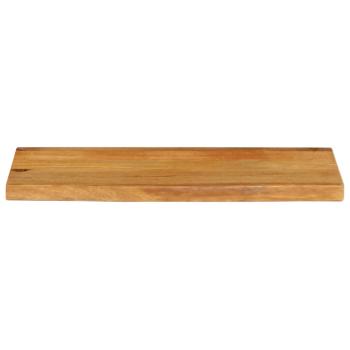 Tischplatte mit Baumkante 80x20x2,5 cm Massivholz Mango